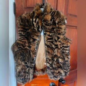 Real fox fur vest Alberto makali size large
